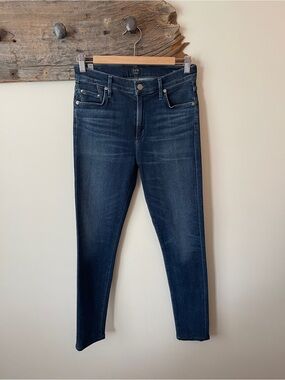Vintage Citizens Of Humanity High Rise Skinny Jeans - Dark Blue Wash